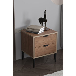 Arden 2 Çekmeceli Komodin G:45 Y:52 D:40 Cm / Beyaz