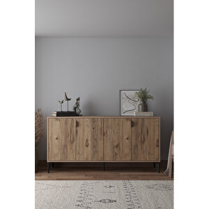 Arden 4 Kapaklı Konsol 160x80x44 Cm Beyaz – Modern Tasarım