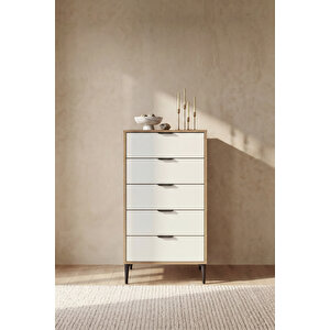 Arden 5 Çekmeceli Şifonyer/çamaşırlık 50x105x40 Cm Antrasit – Modern Tasarım