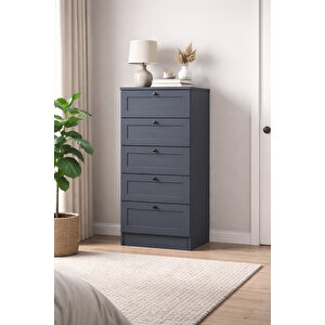 Terra 5 Çekmeceli Şifonyer/çamaşırlık 50x105x42 Cm Beyaz – Modern Tasarım