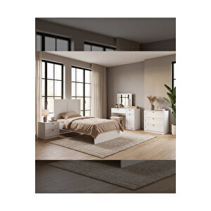 Terra 3 Çekmeceli Şifonyer 75x77x42 Cm Beyaz – Modern Tasarım