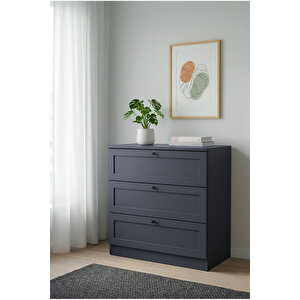 Terra 3 Çekmeceli Şifonyer 75x77x42 Cm Beyaz – Modern Tasarım