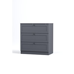 Terra 3 Çekmeceli Şifonyer 75x77x42 Cm Beyaz – Modern Tasarım