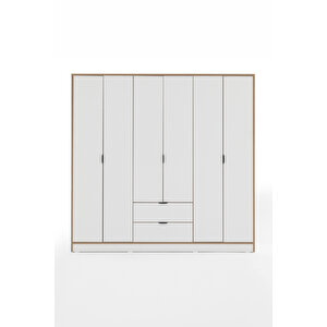 Arden 6 Kapaklı 2 Çekmeceli Gardırop/dolap Y:182 G:190 D:44