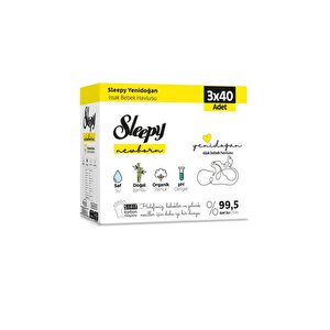 Natural Yenidoğan Islak Havlu 3x40 Adet