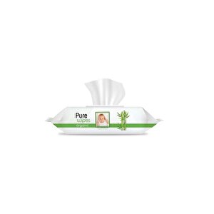 Pure Baby Organik Bambu Özlü Bebek Islak Havlu 90 Yaprak