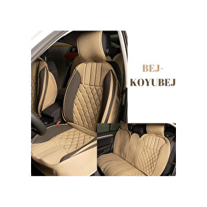 Skoda Scala Oto Koltuk Minderi Ön Arka 5'li Takım Beje Koyu Bej Elegance Şhn