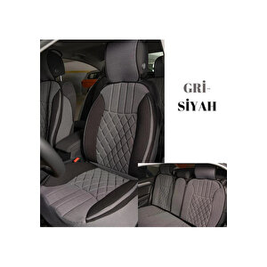 Fiat Bravo Fire Pop Oto Koltuk Minderi Ön Arka 5'li Takım Gri Siyah Elegance Şhn