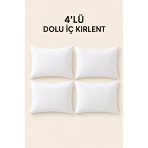 4'lü İç Kırlent Silikon Elyaf Dolgulu Koltuk Kırlenti İç Yastık Dolgusu Kırlent İçi 50x50 cm