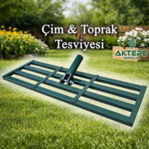 Çim Tesviye Aleti Toprak Tesviyesi Kompost Kum Gübre Yayma Toprak Düzleştirme Tırmığı Çimen Peyzaj Tesviyesi (Sapsız)