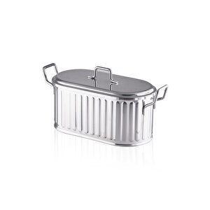 Ekmek Saklama Kutusu Krom 35 Cm