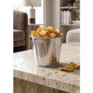 Cips Ve Popcorn Kasesi Krom 10 Cm