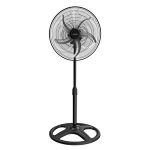 Ktf-340 Siyah 18 İnç Sanayi Tipi Vantilatör 3in1 60 W,5 Metal Pervaneli, 3 Kademeli, 132 Cm Ayarlanabilir Yükseklik