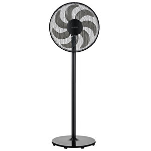 Ktf-760 Siyah 16 İnç Ayaklı Vantilatör 50 W,7 Pervaneli,3 Kademeli, 130 Cm Yükseklik