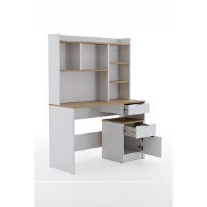 Harmony Raflı, Çekmeceli Kesonlu Çalışma Masası Y:163 G:120 D:50