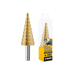 Sgs2842 Hss Kademeli Matkap Ucu Kademeli Panç Kozalak 4-20 Mm