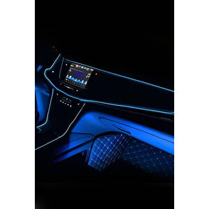 Her Araca Uyumlu Universal İp Neon Led - Mavi Renk 2 Metre 12v