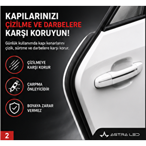 Araba Kapı Kenar Oto Kapı Koruyucu Saçlı Fitil Siyah (5 Metre)