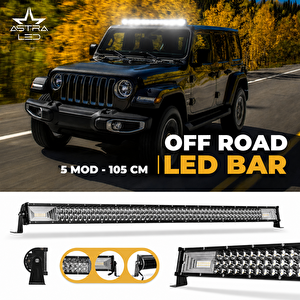 540watt 105 Cm 5 Modlu Çift Renk 3 Sıra Atv Offroad Tekne Aydınlatma Led Bar Lamba