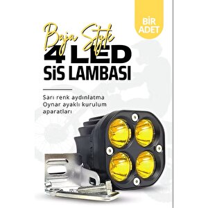 Off Road Arazi Aracı Ve Motosiklet Uyumlu 3 Inç Amber Sarı Renk Çalışma Ve Sis Lambası 1 Adet