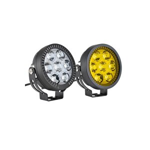 2 Li Set Motosiklet Led Sis Farı Metal Gövde D7 Led Enduro Gs Serileri Uyumlu