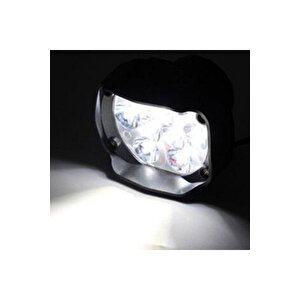 1 Adet Led Motosiklet Sis Far Montaj Sis Drl Lamba Scooter Motosiklet Için (çakar & Sabit Mod)