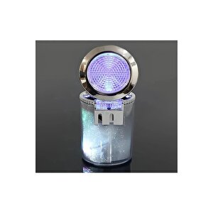 7 Renkli Rgb Led Işıklı Lüx Oto Küllük Kapaklı Spor Araç İçi Küllük Araba Küllüğü