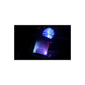 7 Renkli Rgb Led Işıklı Lüx Oto Küllük Kapaklı Spor Araç İçi Küllük Araba Küllüğü