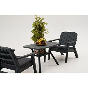 Si̇lva Yüksek Sehpali Bahçe Balkon Bi̇stro Set
