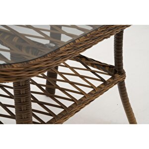 Lores Rattan Bahçe Balkon Oturma Grubu (2+1+1+masa )