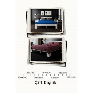 Lotus Çift Kişilik Mdf Karyola Ve 2 Komodinli Set 140x200 cm