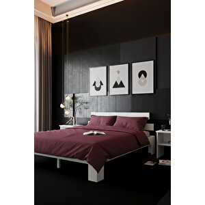 Lotus Tek Kişilik Mdf Karyola Ve 2 Komodinli Set 100x200 cm