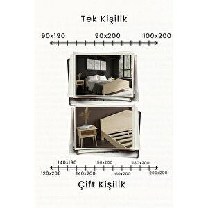 Milano Masif Çam Karyola Ve 2 Adet Komodin Seti - Vernikli 140x190 cm