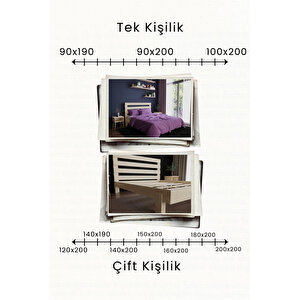 Urban New Model Modern Masif Ahşap Karyola 90x200 cm