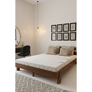 Damla 2'li Başlıklı Modern Karyola 90x190 cm