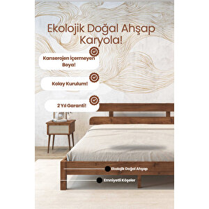 Lotus Modern Ahşap Karyola 200x200 cm