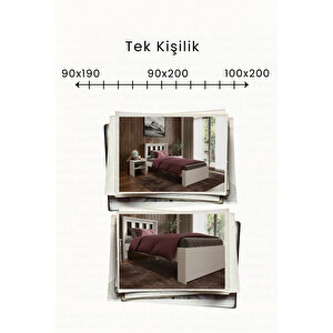 Stark Tek Kişilik Mdf Karyola 90x200 cm