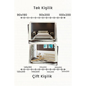 Lotus Masif Çam Karyola Ve 2 Adet Komodin Seti 90x200 cm