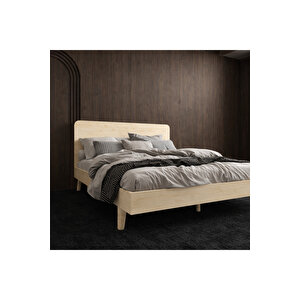 Softwood Ahşap Yatak Odası Seti - Iskandinav 4 Kapaklı Gardırop, Karyola Ve Çekmeceli Şifonyer Takımı 90x190 cm