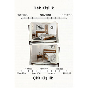 Natura New Masif Çam Karyola Ve 2 Adet Komodin Seti 90x200 cm