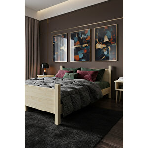 Melodi Çift Başlıklı Ahşap Karyola 90x200 cm