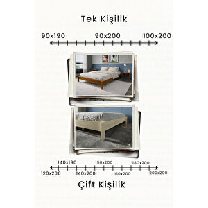 Loft Model Ahşap Karyola - Vernikli 100x200 cm