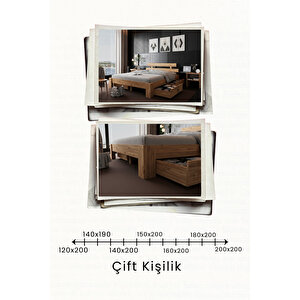 Lotus   4 Çekmeceli Tek Kişilik Mdf Karyola 100x200 cm