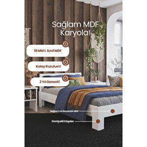 Letto Çift Kişilik Mdf Karyola 140x190 cm