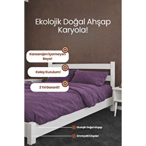 Natura Masif Ahşap Karyola 200x200 cm