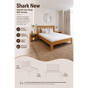 Shark New   Çift Kişilik Mdf Karyola 120x200 cm