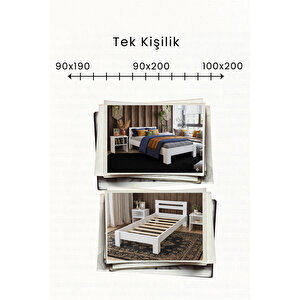 Letto Tek Kişilik Mdf Karyola 100x200 cm