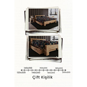 Letto   4 Çekmeceli Çift Kişilik Mdf Karyola 140x200 cm
