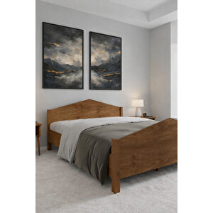 Milano Masif Ahşap İskandinav Retro Karyola 100x200 cm