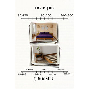 Soft Model Masif Çam Karyola Ve 2 Adet Komodin Seti 140x190 cm